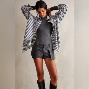 New We The Free by Free People Dark Angel Vegan Micro Shorts sz 8