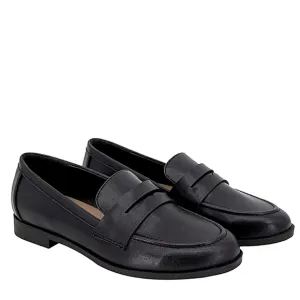 New w/o Box Kensie Gitty Vegan Leather Black Padded Insole Penny Loafers Size 9