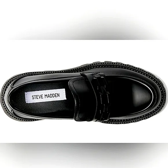 New w/o Box Steve Madden Aerin Women's Lug Sole Leather Loafers Size 9