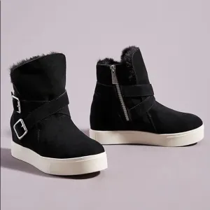 New Women’s J/Slides Buckle Wells Suede Wedge Boot!!🔥🔥🔥