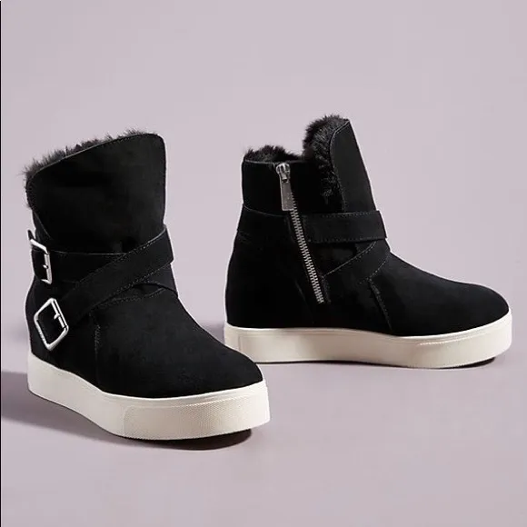 New Women’s J/Slides Buckle Wells Suede Wedge Boot!!🔥🔥🔥
