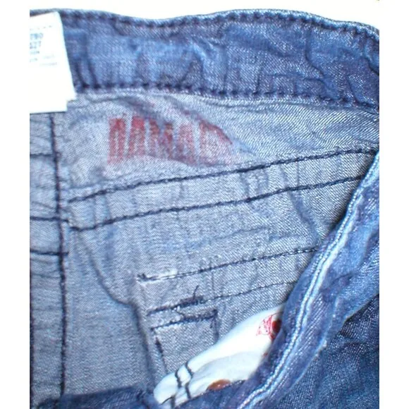New Womens True Religion Brand Jeans Dark USA 26 Joey Flare Flap Pockets Thin