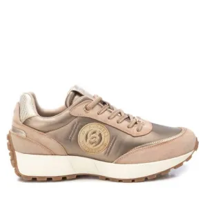 NEW XTI women's leather trainer sneakers in beige