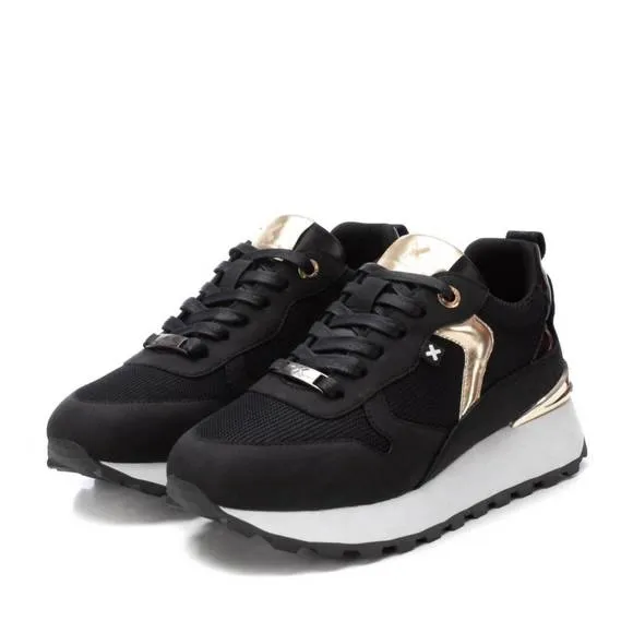 NEW XTI womens trainer sneakers in black