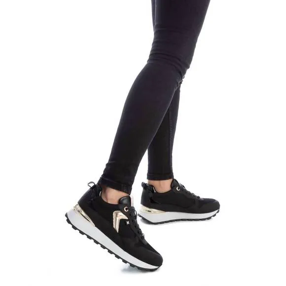 NEW XTI womens trainer sneakers in black