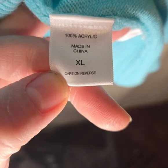 New York &amp; Company Blue V-Neck Sweater - Size XL 0222