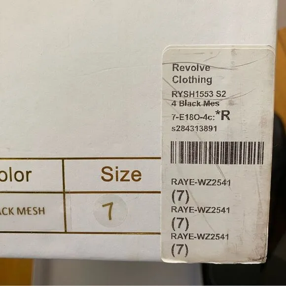 NEW Raye Lin flats black mesh ballet shoes Revolve Sz 7