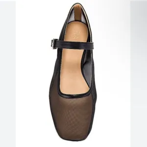 NEW Raye Lin flats black mesh ballet shoes Revolve Sz 7