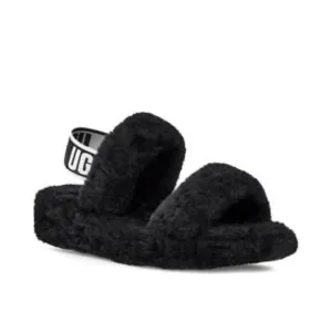New UGG Black Oh Yeah Slide Slippers