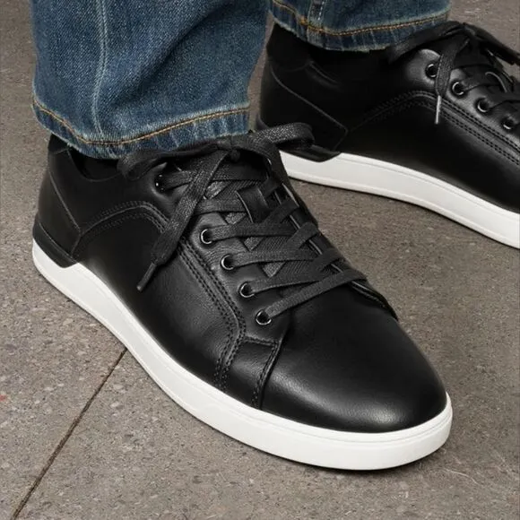 🩵NIB Bruno Marc Black Vegan Leather Dress Sneakers Men's Size 11 Wide