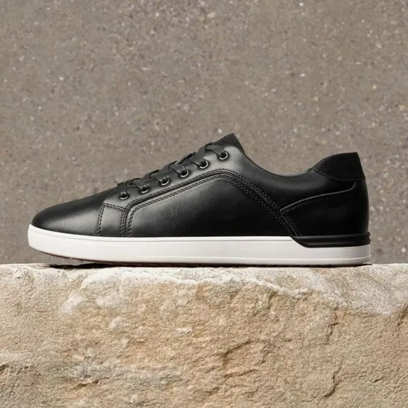 🩵NIB Bruno Marc Black Vegan Leather Dress Sneakers Men's Size 11 Wide