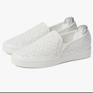 NIB Michael Kors Ophelia Women Perforated Slip On Floral Design Sneakers…