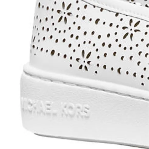 NIB Michael Kors Ophelia Women Perforated Slip On Floral Design Sneakers…