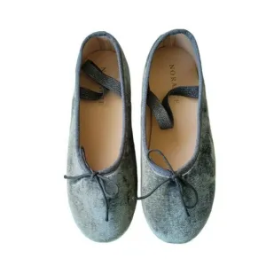 NIB Noralee Rylee   Cru Ballet Flats Velvet French Blue Shoes Size 12 NEW
