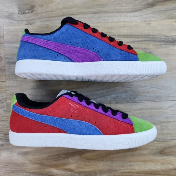 🩵NIB Puma Clyde Culture Multicolor Sneakers Men's Size 7