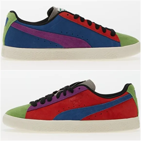 🩵NIB Puma Clyde Culture Multicolor Sneakers Men's Size 7