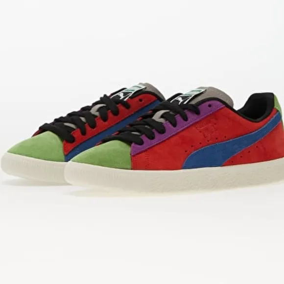 🩵NIB Puma Clyde Culture Multicolor Sneakers Men's Size 7