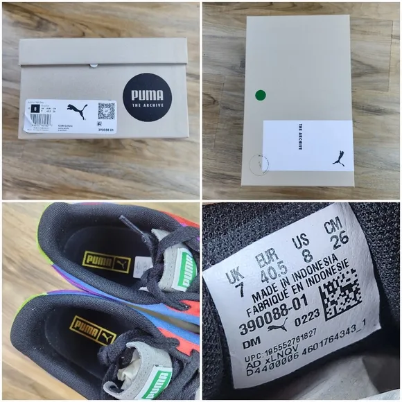 🩵NIB Puma Clyde Culture Multicolor Sneakers Men's Size 8