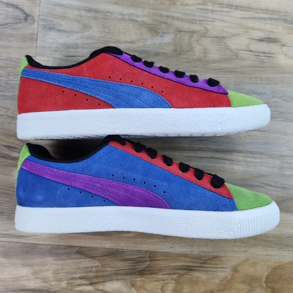 🩵NIB Puma Clyde Culture Multicolor Sneakers Men's Size 8