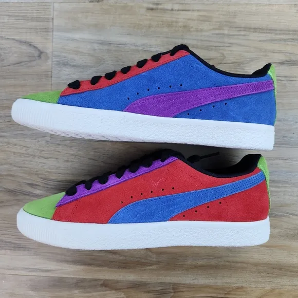 🩵NIB Puma Clyde Culture Multicolor Sneakers Men's Size 8