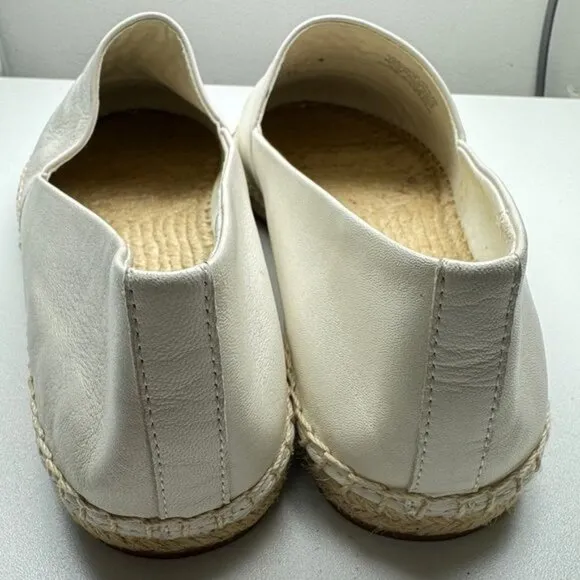 NIB Tory Burch Women's Color Block Black/Ivory Rope Bottom Espadrille Flats 10.5