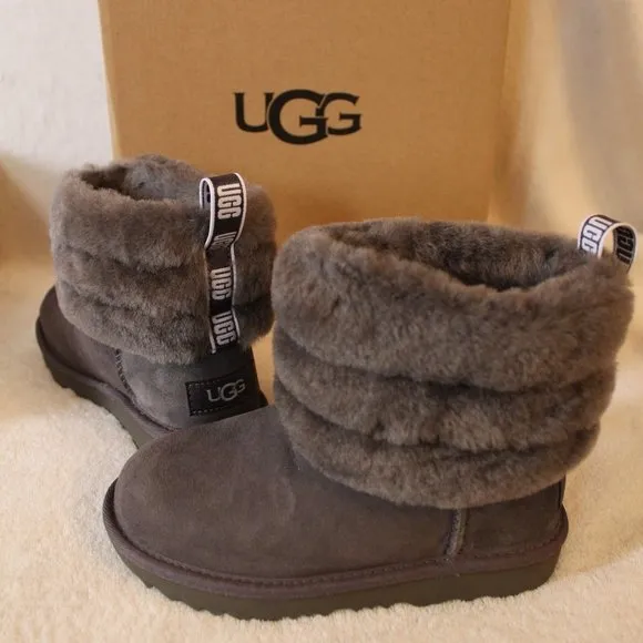 NIB UGG TODDLER INFANT MINI SHEARLING SUEDE‎ BOOTS