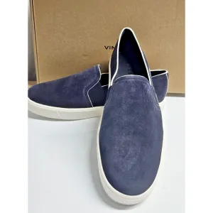 NIB Vince Womens Blair Slip On Fashion Sneaker Blue Ink Suede 39/8.5 M
