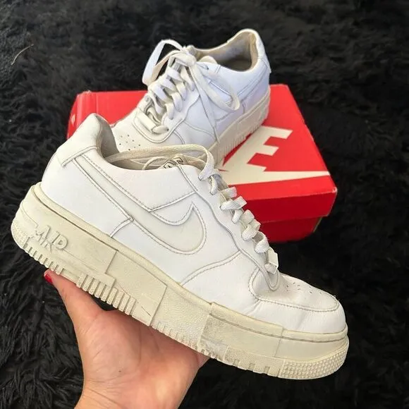 NIKE AF1 Air Force one shadow lace up platform shoes sneakers women’s 8.5