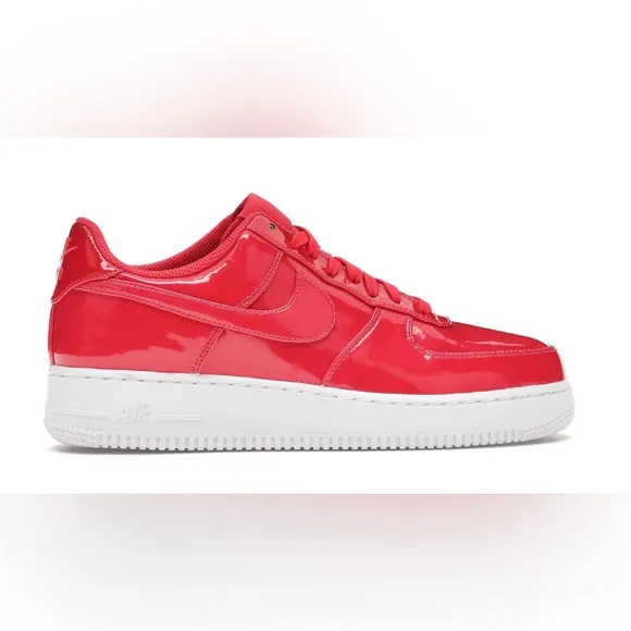 Nike Air Force 1 &quot;07 LV8 UV patent red leather sneakers