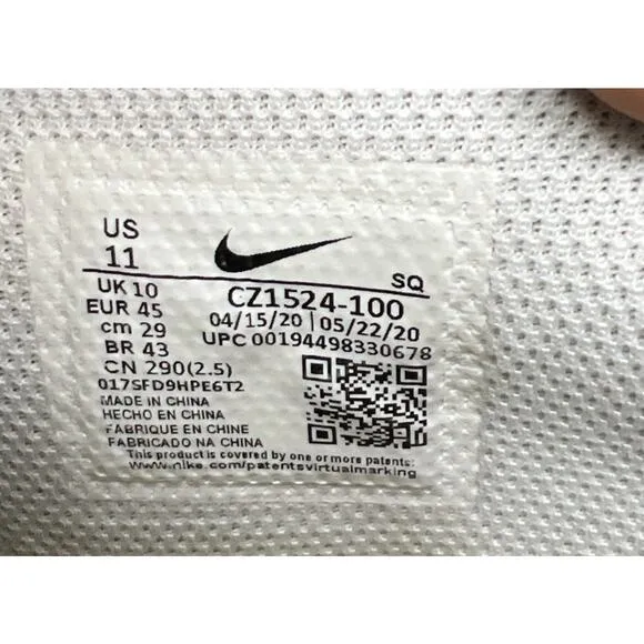 Nike Air Force 1 Crater Mens DH2521-100 White Casual Sneakers Size 11