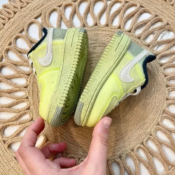Nike Air Force 1 Low Crater Sneakers Light Lemon Twist Size 4C