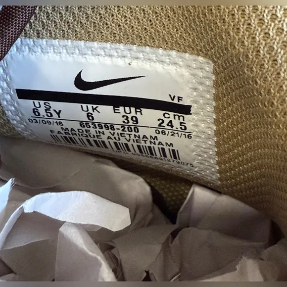 Nike Air Force 1 Mid High Youth 653998-200 Baroque Brown Leather Size 6.5 Y LNC