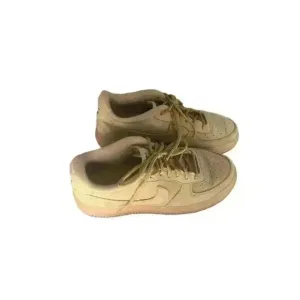 Nike Air Force 1 Tan Suede Sneakers LaceUp Boys 6Y Womens 8