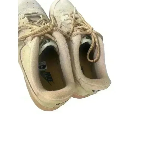 Nike Air Force 1 Tan Suede Sneakers LaceUp Boys 6Y Womens 8