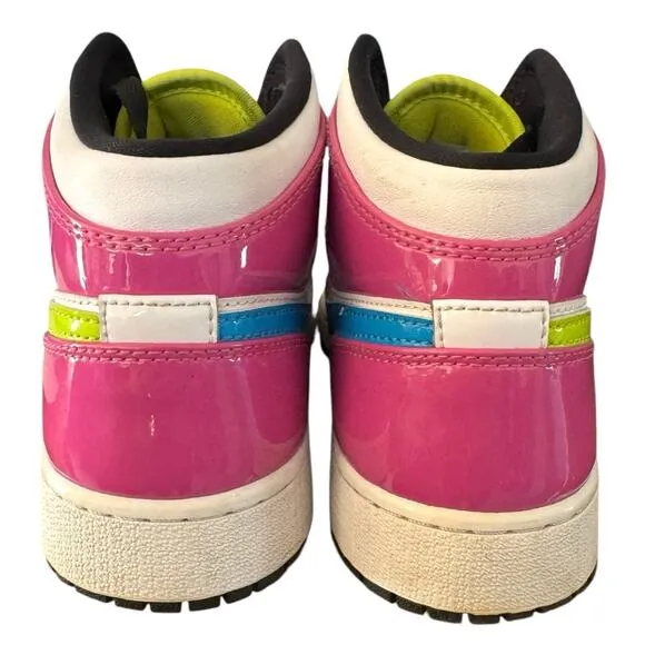Nike Air Jordan 1 Mid Top SE Cyber Active Fuchsia 2020 5.5Y / womens 7 Athletic