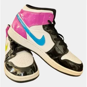Nike Air Jordan 1 Mid Top SE Cyber Active Fuchsia 2020 5.5Y / womens 7 Athletic