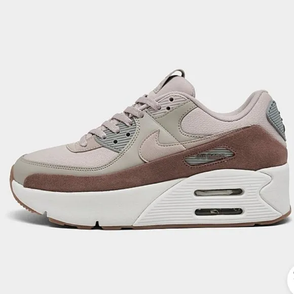 NIKE AIR MAX 90 LV8 Platform Women Sneakers Shoes Iron Mauve size 8.5 NEW  $160