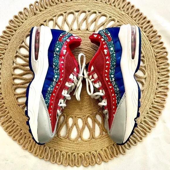 Nike Air Max 95 PS Sneakers Ugly Christmas Sweater Size 3Y CT1594-1000