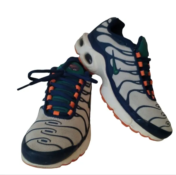 Nike Air Max Plus Youth 5Y Blue Run Athletic Streetwear Fashion Sneakers