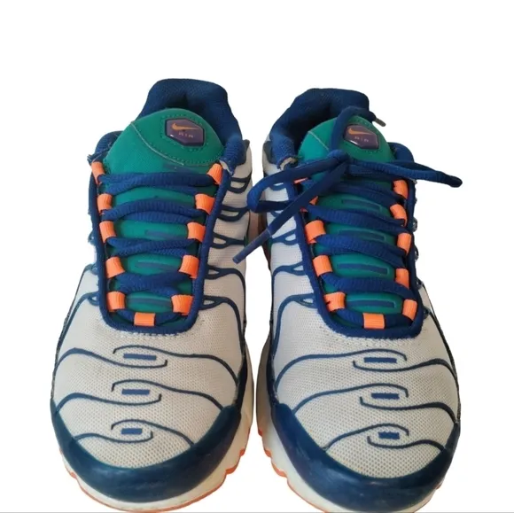 Nike Air Max Plus Youth 5Y Blue Run Athletic Streetwear Fashion Sneakers