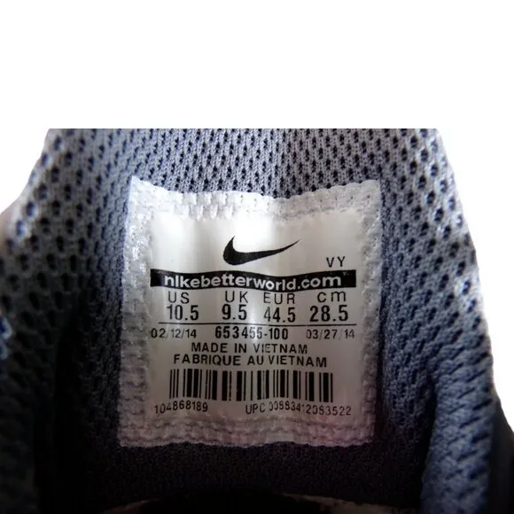 Nike Airmax Stutter Step 2 Sneakers Gray White Black Swoosh US 10.5 EU 44.5 #566