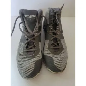 Nike Air Precision Men's Gray And White Hi Top Lace-Up Sneakers Size 9