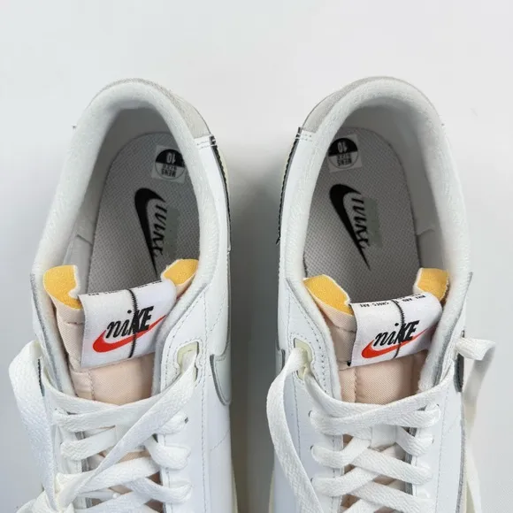 Nike Blazer Low '77 Split White Black Leather‎ Sneakers Men's Size 10