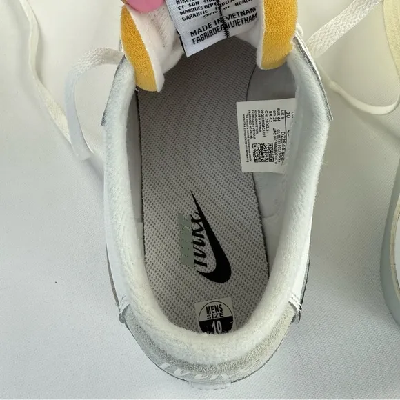 Nike Blazer Low '77 Split White Black Leather‎ Sneakers Men's Size 10