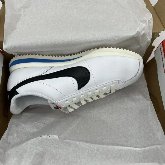 Nike Cortez Womens White Black Photo Blue Sail Fashion Sneakers - 7 NIB