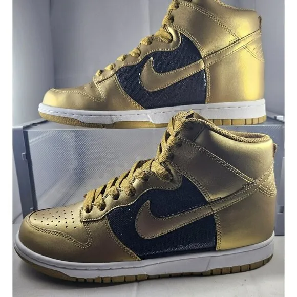 Nike Dunk High Gold / Black/White  Sneakers Size 10