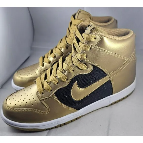 Nike Dunk High Gold / Black/White  Sneakers Size 10