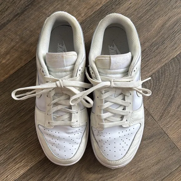 Nike Dunk low worn once Nike dunk sneakers yellow white air force Jordan 6.5y