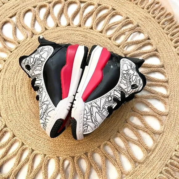 Nike Jordan Dub Zero Sneakers Red/Black/White Size 3C DV1358-162