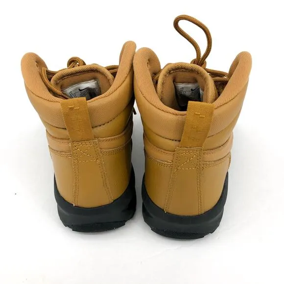 NIKE Kid's Manoa LTR Boots Size 3Y Tan Wheat Leather Lace Up NIB